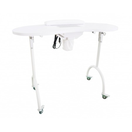 WEELKO TAVOLO PER MANICURE DOTATO DI ASPIRATORE CON RUOTE