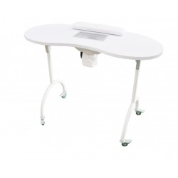 WEELKO TAVOLO PER MANICURE DOTATO DI ASPIRATORE CON RUOTE