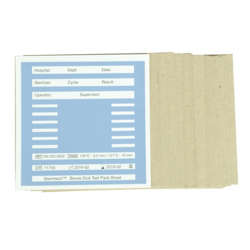 GIMA TEST STERILIZZAZIONE BOWIE DICK PACK (CONF. 20 PZ.)