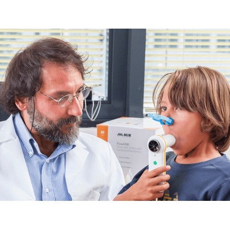 MIR SPIROMETRO PORTATILE USB MINISPIR NEW + 500 BOCCAGLI MONOUSO - (SPESE DI SPEDIZIONE GRATIS)