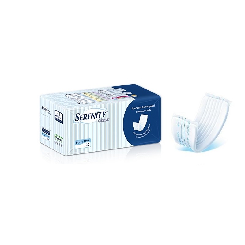 SERENITY PANNOLONE PER INCONTINENZA FORMATO RETTANGOLARE CON BARRIERA 378063 - (CONF. 30 PZ.)