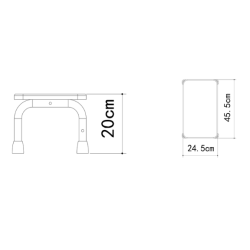 COINFY CARE PREDELLINO SINGOLO IN ACCIAIO INOX