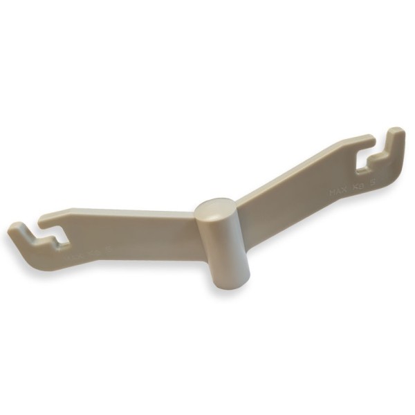 MORETTI GANCI IN ABS BIANCO 2 POSTI X ASTA FLEBO