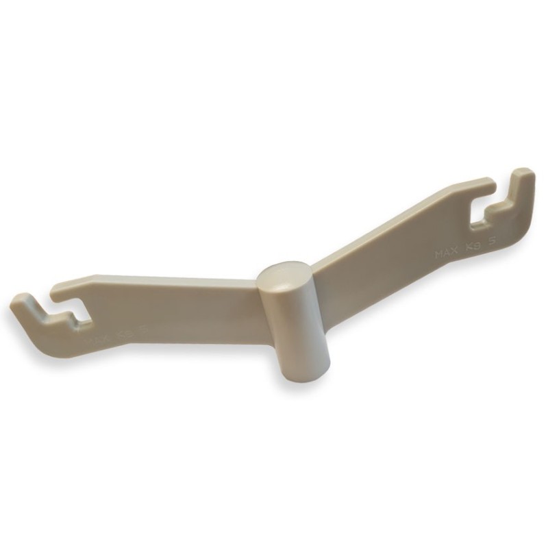 MORETTI GANCI IN ABS BIANCO 2 POSTI X ASTA FLEBO