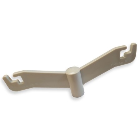 MORETTI GANCI IN ABS BIANCO 2 POSTI X ASTA FLEBO