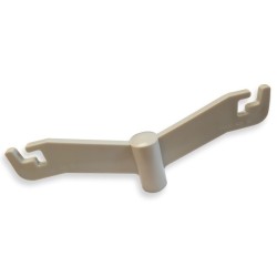 MORETTI GANCI IN ABS BIANCO 2 POSTI X ASTA FLEBO