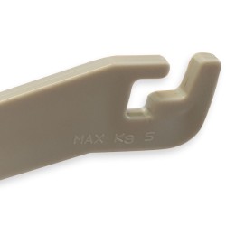 MORETTI GANCI IN ABS BIANCO 2 POSTI X ASTA FLEBO