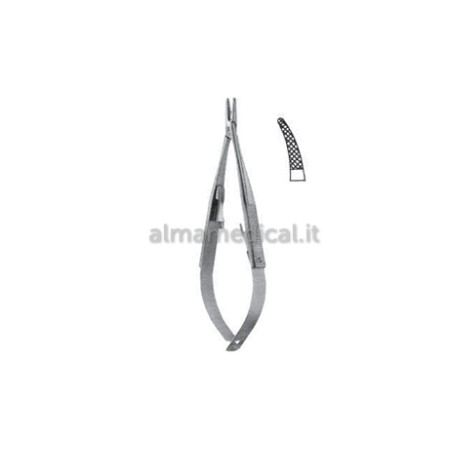 MORETTI PORTA AGHI  CASTROVIEJO CURVO ZIGR.C/FERMO TUNGSTENO