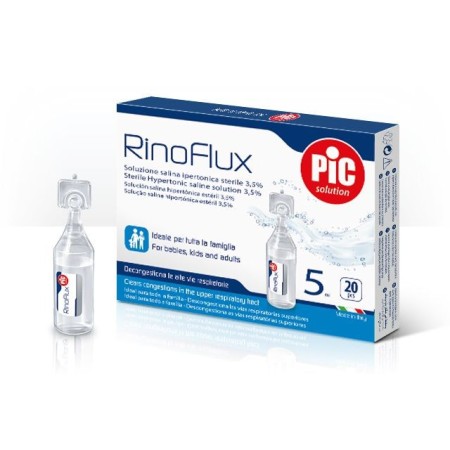 PIC SOLUTION RINOFLUX SOLUZIONE SALINA IPERTONICA IN FIALE DA 5 ML CONF. 20 PZ.