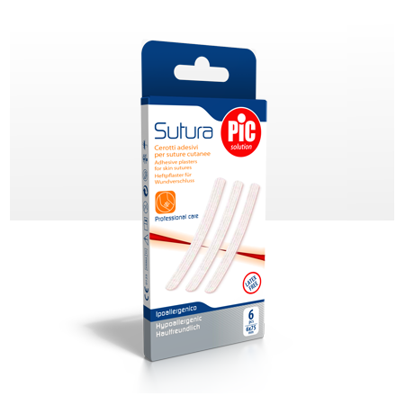 PIC SOLUTION SUTURA PER FERITE DI MEDIA PROFONDITÀ 6X75 MM 6 PZ.