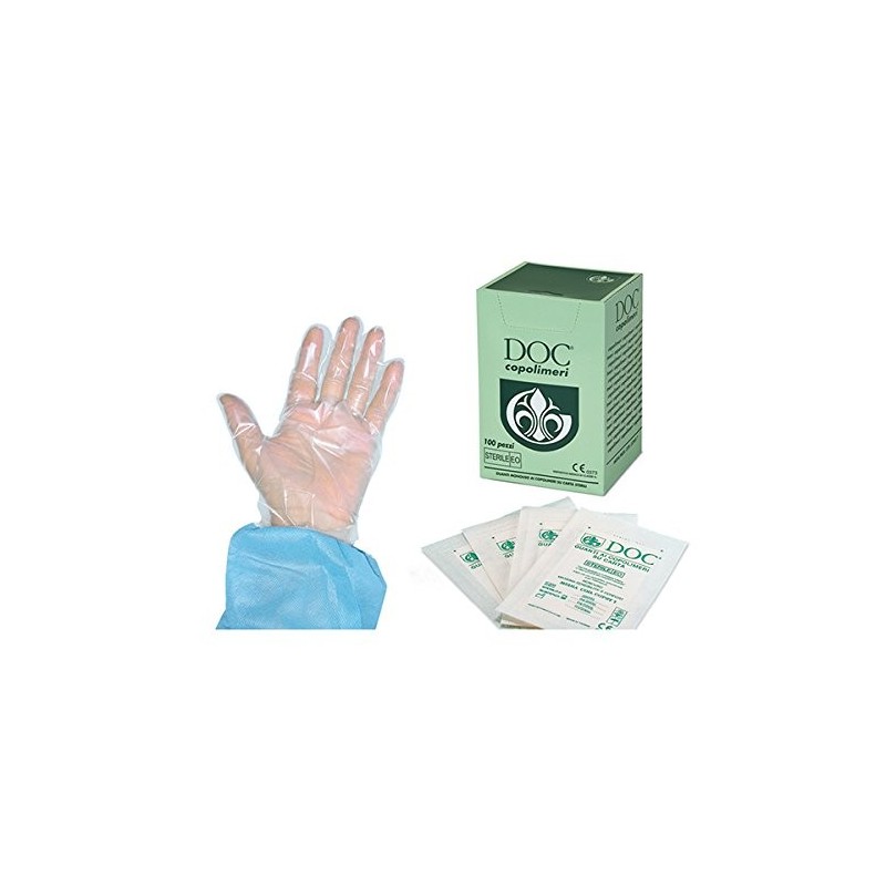 GARDENING GUANTI IN COPOLIMERI SU CARTA STERILI DOC POWDER FREE (CONF. 100 GUANTI)