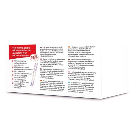 GIMA TEST OVULAZIONE - SELF TEST - STRISCIA DA 4 MM (CONF. 25 PZ.)