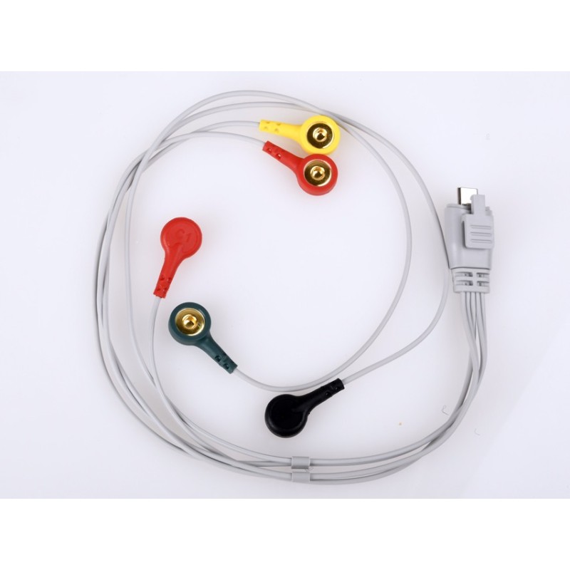 GIMA CAVO DERIVAZIONI ECG - 5 ELETTRODI A BOTTONE - OPTIONAL PER M12 H