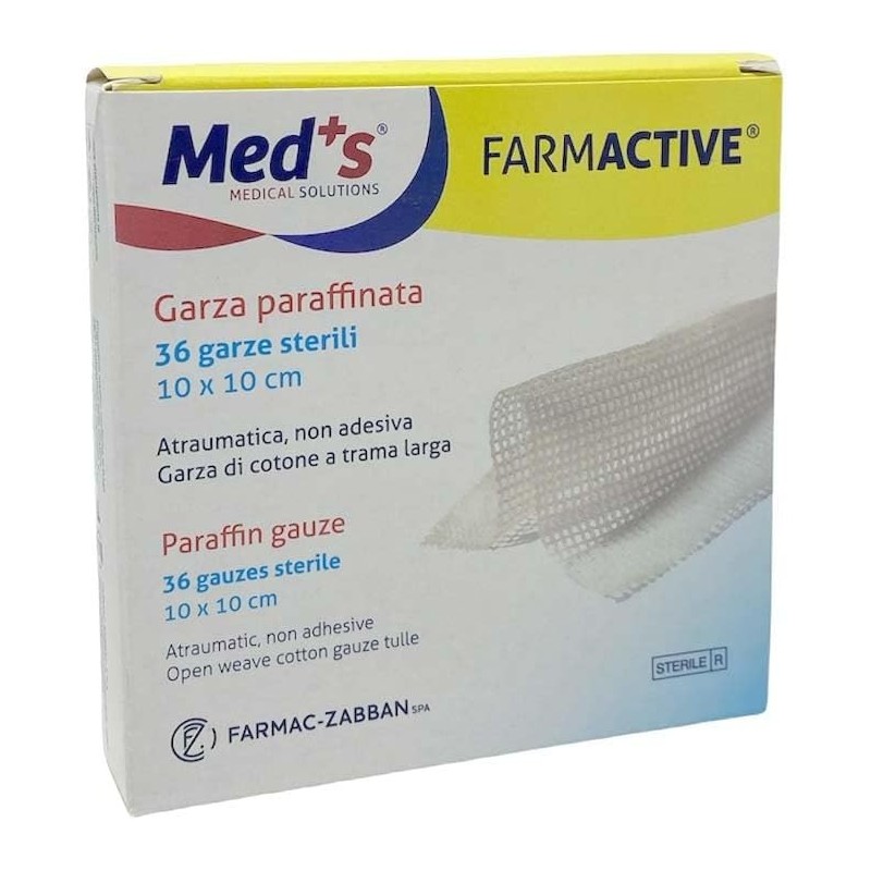 FARMAC-ZABBAN GARZA FARMACTIVE PARAFFINATA STERILE 10X10 CM 36 PEZZI