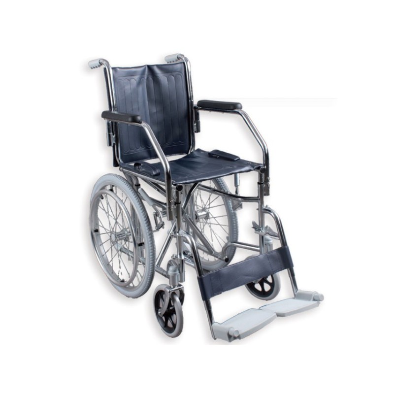 GIMA CARROZZINA NARROW - SEDUTA 41 CM - TESSUTO NERO INOX