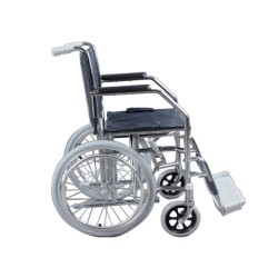 GIMA CARROZZINA NARROW - SEDUTA 41 CM - TESSUTO NERO INOX