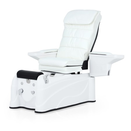 WEELKO PEDISPA ELETTRICO CON 2 MOTORI, RIVESTITO IN PU COLORE BIANCO-E