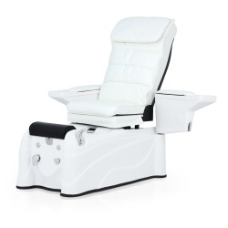 WEELKO PEDISPA ELETTRICO CON 2 MOTORI, RIVESTITO IN PU COLORE BIANCO-E