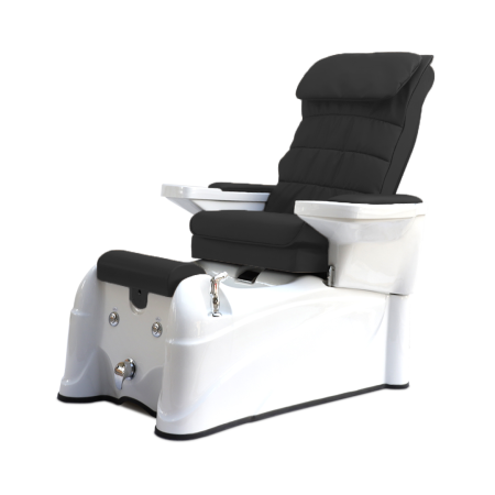 WEELKO PEDISPA ELETTRICO CON 2 MOTORI, RIVESTITO IN PU COLORE BIANCO-E