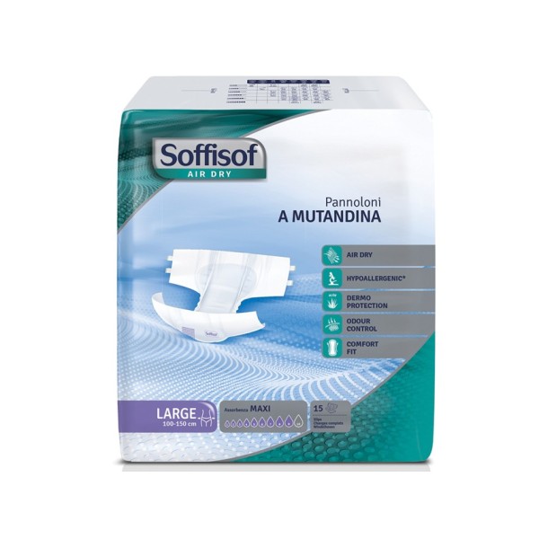 GIMA PANNOLONI SOFFISOF AIR DRY - INCONTINENZA FORTE - LARGE (CONF. 60