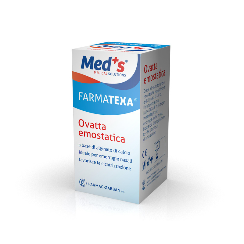 FARMATEXA OVATTA EMOSTATICA ALL’ALGINATO DI CALCIO PER FERMARE EMORRAG