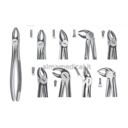 MORETTI TROUSSE 10 PINZE ESTRAZIONE DENTALE + ASTUCCIO