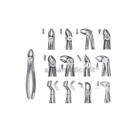 MORETTI TROUSSE 12 PINZE ESTRAZIONE DENTALE + ASTUCCIO