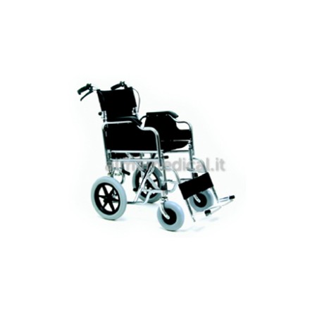 MORETTI CARROZZINA PIEGHEVOLE AD AUTOSPINTA CB5 40CM - Ruote Piene - Braccioli Lunghi - Pedane Laterali