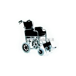 MORETTI CARROZZINA PIEGHEVOLE AD AUTOSPINTA CB5 40CM - Ruote Piene - Braccioli Lunghi - Pedane Laterali