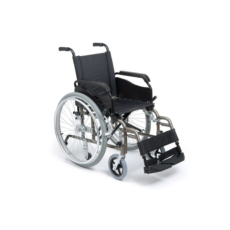 MORETTI CARROZZINA STRUTTURA LEGGERA 40CM - RUOTE GONFIABILI - BRACCIALI LUNGHI - PEDANE LATERALI