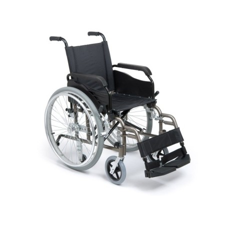 MORETTI CARROZZINA STRUTTURA LEGGERA 40CM - RUOTE GONFIABILI - BRACCIALI LUNGHI - PEDANE LATERALI