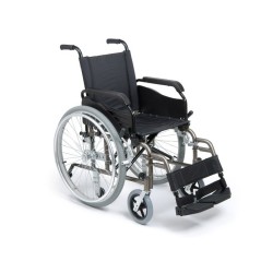 MORETTI CARROZZINA STRUTTURA LEGGERA 40CM - RUOTE GONFIABILI - BRACCIALI LUNGHI - PEDANE LATERALI