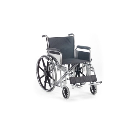 MORETTI CARROZZINA PIEGHEVOLE AD AUTOSPINTA 50CM - Ruote Piene - Braccioli Corti - Pedane Elevabili