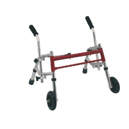 MORETTI DEAMBULATORE PIEGHEVOLE CON DUE PUNTALI E DUE RUOTE FISSE- PER BAMBINI