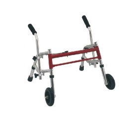 MORETTI DEAMBULATORE PIEGHEVOLE CON DUE PUNTALI E DUE RUOTE FISSE- PER BAMBINI