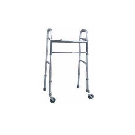 MORETTI DEAMBULATORE PIEGHEVOLE CON 2 PUNTALI E 2 RUOTE PIROETTANTI