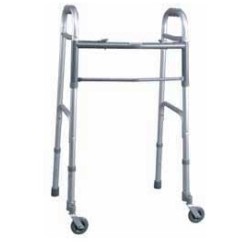 MORETTI DEAMBULATORE PIEGHEVOLE CON 2 PUNTALI E 2 RUOTE PIROETTANTI