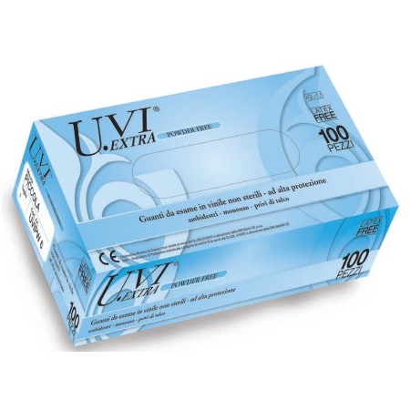 GARDENING GUANTI IN VINILE SENZA POLVERE U.VI EXTRA POWDER FREE 5,0GR (CONF. 100 GUANTI)
