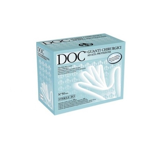 GARDENING GUANTI CHIRURGICI STERILI IN LATTICE CON POLVERE DOC 10,5GR (CONF. 50 PAIA)