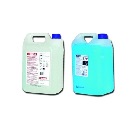 GIMA GEL PER ULTRASUONI 5 LT IN TANICA BLU O TRASPARENTE + FLACONE VUOTO DA 250 ML