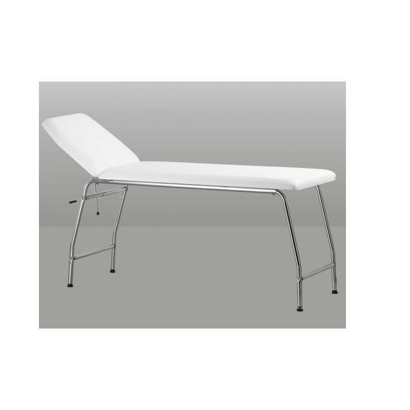 PINI LETTINO PER MASSAGGI IN ACCIAIO CROMATO A 1 SNODO - BIANCO O NERO (SIMPLEX 1)