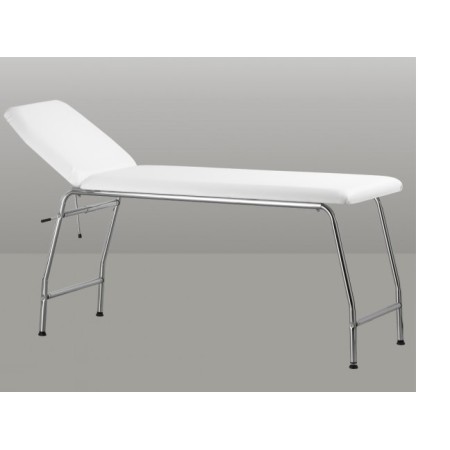 PINI LETTINO PER MASSAGGI IN ACCIAIO CROMATO A 1 SNODO - BIANCO O NERO (SIMPLEX 1)