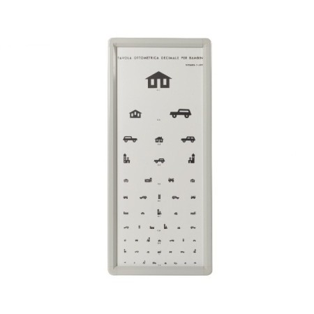 MORETTI TAVOLA OTTOMETRICA NON LUMINOSA - BAMBINI 3M - CON CORNICE DI ALLUMINIO