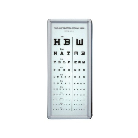 MORETTI TAVOLA OTTOMETRICA NON LUMINOSA - DECIMALE MISTA - 3M - CON CORNICE DI ALLUMINIO