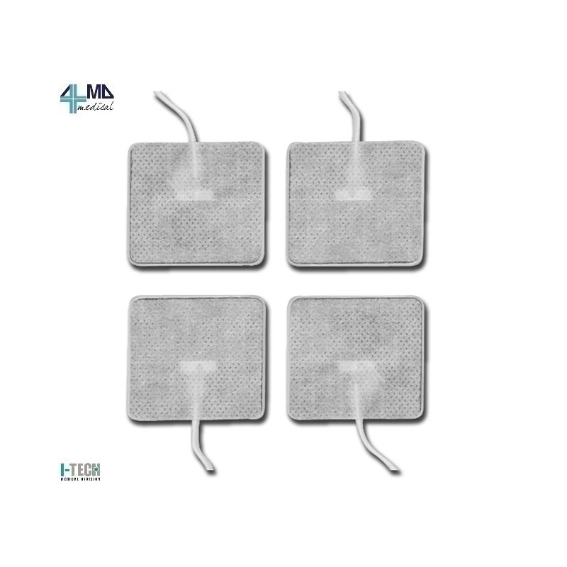 I-TECH ELETTRODI PREGELLATI 40X40MM CON CAVO PER I-TECH - TENS (CONF. 4 PZ.)