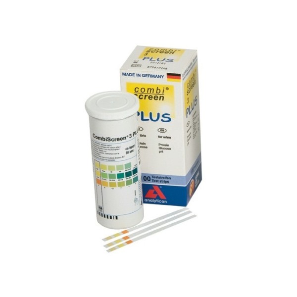 ANALYTICON STRISCE URINE COMBI SCREEN 3PLUS 3 PARAMETRI VISUAL (100 STRISCE)