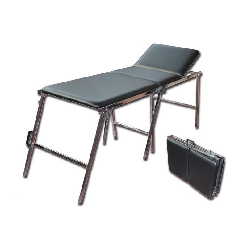 GIMA LETTINO DA VISITA PIEGHEVOLE A VALIGIA NERO - 95 KG