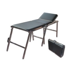 GIMA LETTINO DA VISITA PIEGHEVOLE A VALIGIA NERO - 95 KG