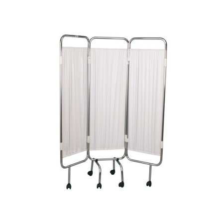 MORETTI PARAVENTO 3  ANTE 150X170H IN ACCIAIO CROMATO CON RUOTE