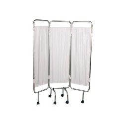 MORETTI PARAVENTO 3  ANTE 150X170H IN ACCIAIO CROMATO CON RUOTE